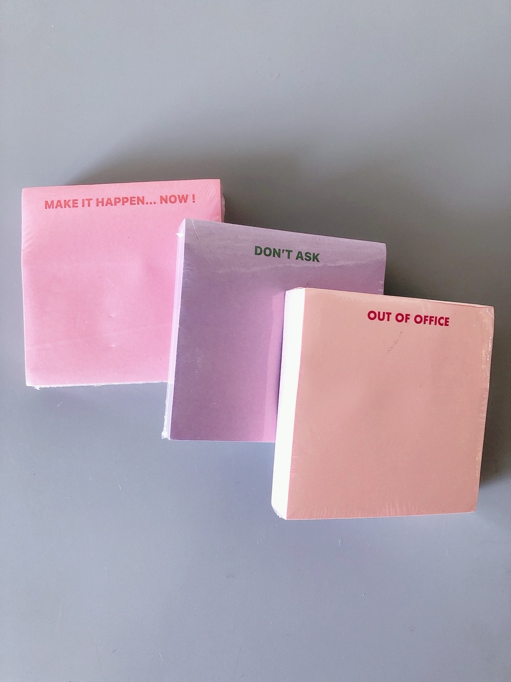 Set of Funny Motivational Memo Pads set of 3 note pads